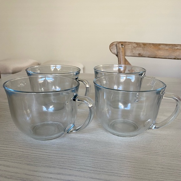 Set of 4 Clear Mugs - Picture 1 of 3